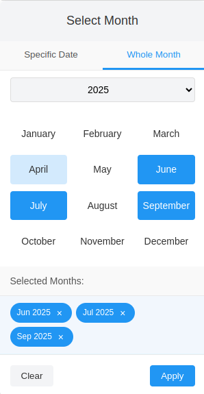 DatepickerTabs Screenshot